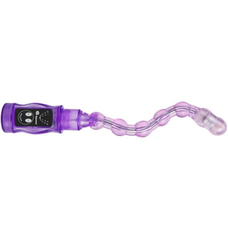 Stimolatore triplo Distortion Lilla di BAILE STIMULATING, dettaglio del prodotto con design colorato e superficie liscia.