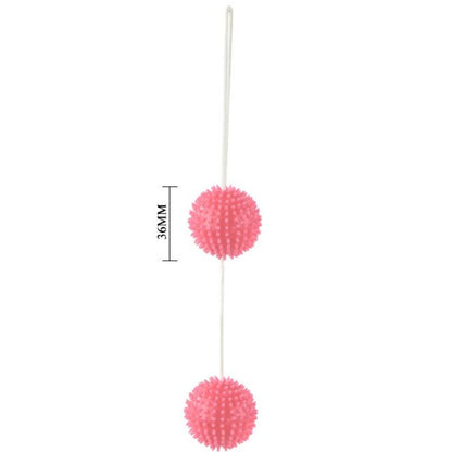 Sfere rosa strutturate da 3,6 cm della linea BAILE UN PIACERE PROFONDO, stimolante e di alta qualità.