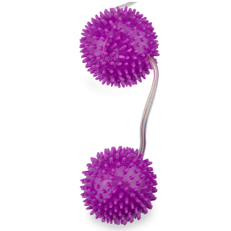 Sfere strutturate viola BAILE - Un piacere profondo, diametro 3,60 cm, stimolante e naturale, per giochi intimi e piaceri profondi.