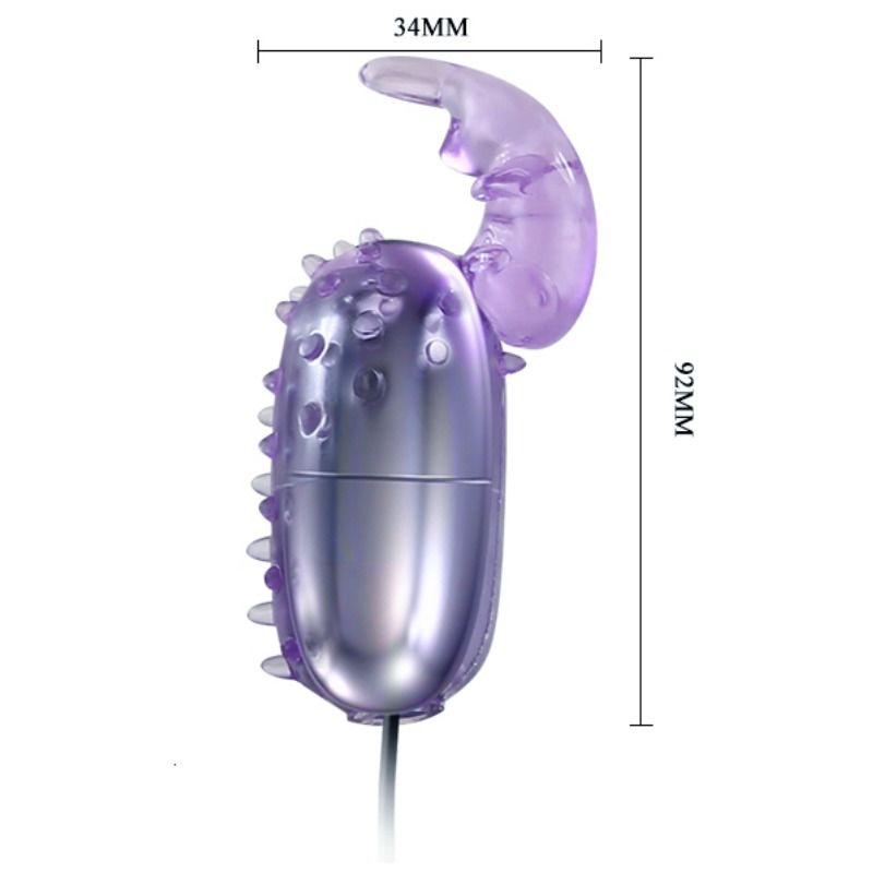 Uovo vibrante BAILE con stimolatore, superficie liscia e compatta, in colori vivaci, ideale per stimolazione personale.