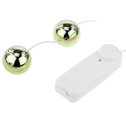 Vibratore a sfere cinesi Golden di BAILE STIMULATING, design elegante in oro, visibile in dettaglio.