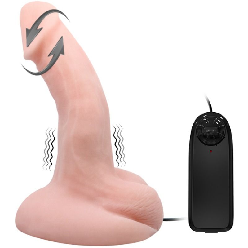 Dildo BAILE Arbitranza di vibrazione e rotazione, vibratori BAILE, con superficie liscia e design ergonomico, in colore rosa
