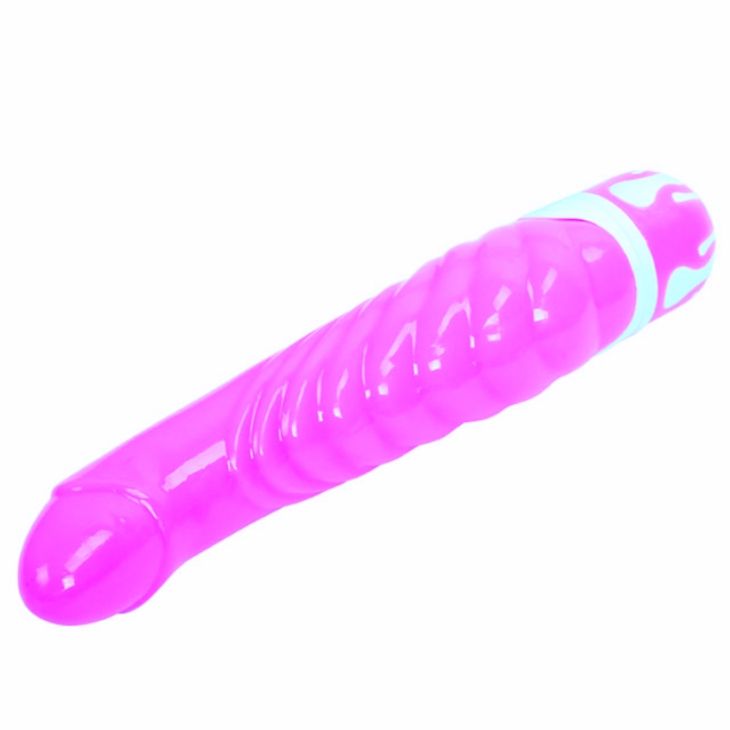 Stimolatore realistico BAILE Balla Il Cazzo Lilac, vibratore con punto G di 21,8 cm, colore lilla, morbido e dettagliato.