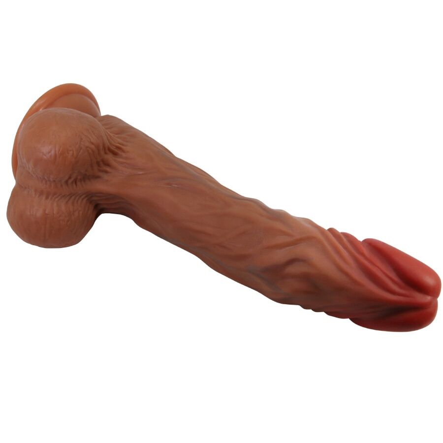 Dildo realistico BAILE Calisto 24 cm colore carne, prodotto di alta qualità, con dettagli realistici e superficie liscia.