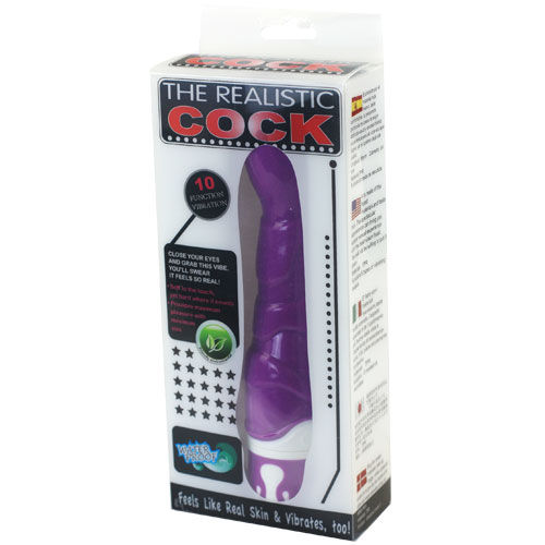 Cazzo realistico BAILE Vibrators con 10 modalità di vibrazione, sensazione morbida e color violetto, per stimolazione intensa.