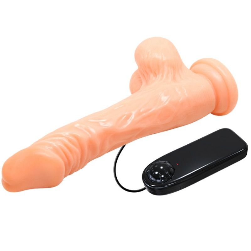 Dildo realistico con vibrazione di BAILE VIBRATORS, dettagli realistici e controlli di vibrazione, in silicone morbido e resistente.