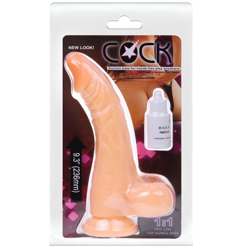 Dildo di cazzo realistico con vibrazione di BAILE VIBRATORS, dettagli realistici e funzione di vibrazione per uso intimo.