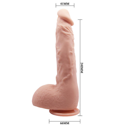 Dildo realistico BAILE Jason naturale di 24 cm, con dettagli realistici e texture morbida, prodotto da BAILE VIBRATORS.