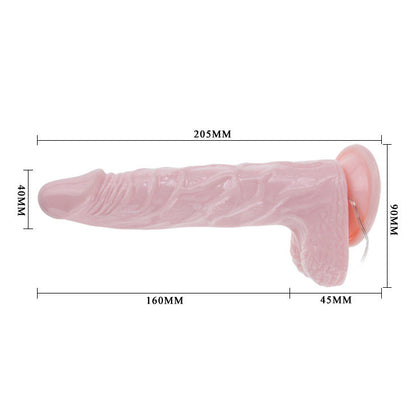 Dildo realistico super rotante BAILE VIBRATORS di 20,5 cm, design dettagliato e superficie liscia, per stimolazione intensa.