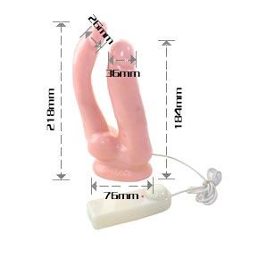 Penetrazione del pene realistica BAILE, vibratore doppia per stimolazione naturale, design dettagliato e realistico.