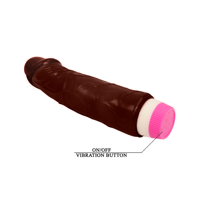 Vibratore Baile Ondé di Piacere Mulato, 19,5 cm, silicone morbido e realistico, con dettagli anatomici, colore naturale.