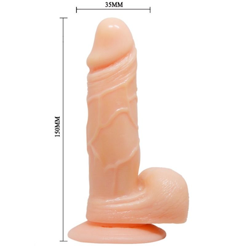 Dildo realistico BAILE PRIME DONG di BAILE VIBRATORS, con superficie naturale e dettagli realistici, visibile in primo piano