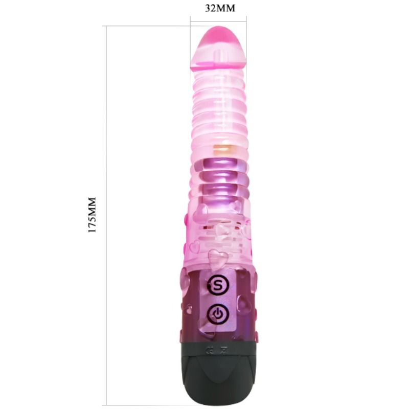 Vibratore rosa BAILE REGALATI IL VIBRATORE AMANTE, design elegante e dettagli realistici, marca BAILE VIBRATORS.