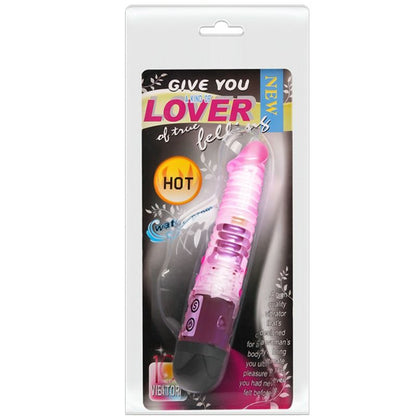Vibratore rosa BAILE Amante di BAILE VIBRATORS, with dettagli ergonomici e superficie liscia, visibile in primo piano nell'immagine.