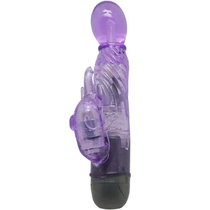 Vibratore amante con coniglio lilla BAILE VIBRATORS, 10 modalità di vibrazione, design elegante e dettagli colorati.