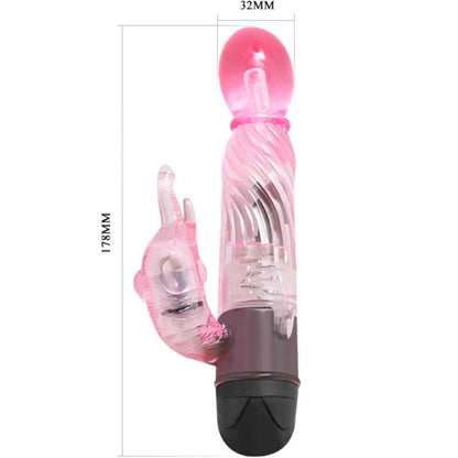 Vibratore amante BAILE con coniglio rosa, 10 modalità di vibrazione, design ergonomico e dettagli realistici, prodotto di alta qualità
