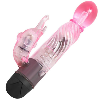 Vibratore BAILE con coniglio rosa, 10 modalità di vibrazione, design elegante e stimolante per piacere intimo.