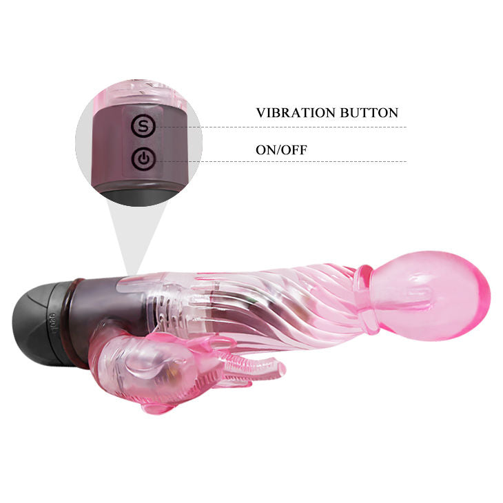 Vibratore per donna BAILE con coniglio rosa, 10 modalità di vibrazione, design elegante e stimolante, per piacere e relax