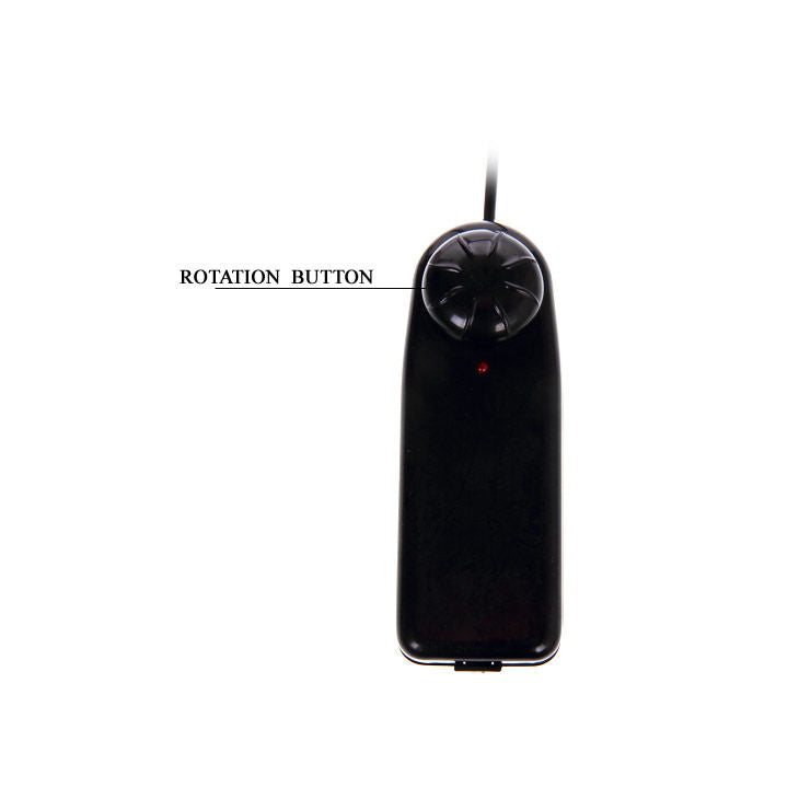 Rotatore del pene BAILE SUPER ROTA DONG, vibratore realistico nero con dettagli realistici per stimolazione maschile.