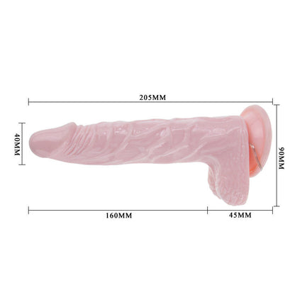 Dildo vibratore Super Vibo Dong V di BAILE VIBRATORS, dettagli realistici e design ergonomico, in morbido materiale silicone.