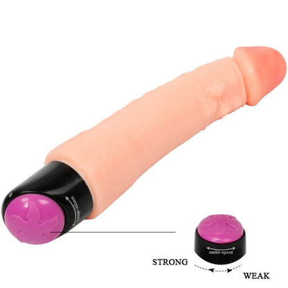 Vibratore flessibile realistico BAILE VIBRATORS di 25 cm, superficie dettagliata, design ergonomico e morbido al tatto.