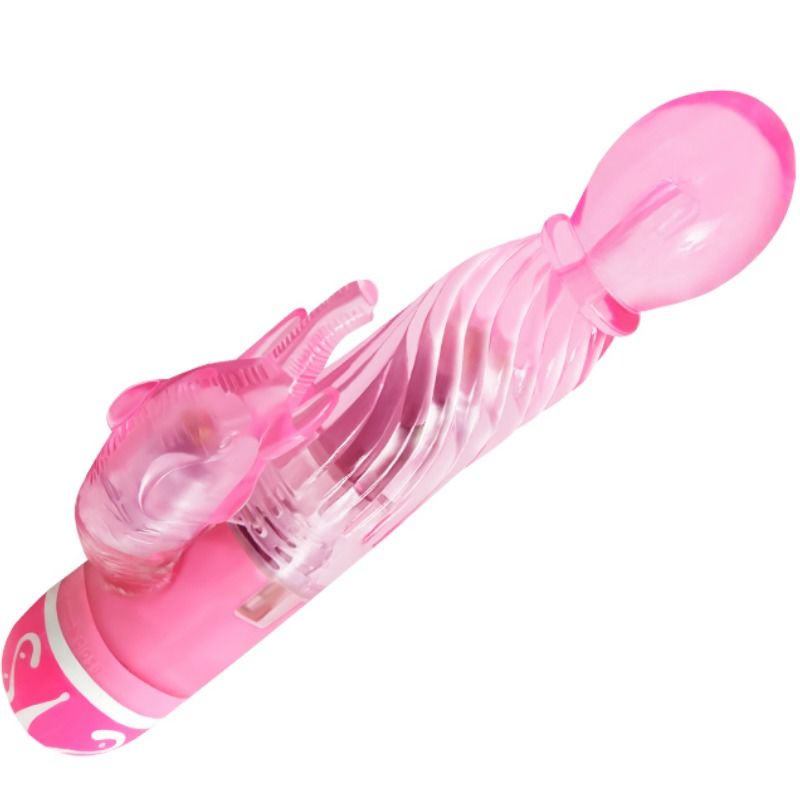 Vibratore multivelocità BAILE con stimolatore rosa, dispositivo di piacere per stimolazione e divertimento personale.