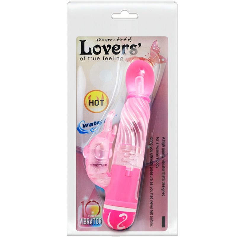 Vibratore multivelocità Baile con stimolatore rosa, design elegante e funzionalità regolabili, prodotto di marca Baile Vibrators.