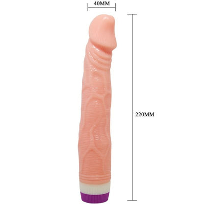 Vibratore naturale realistico BAILE VIBRATORS, 22 cm, silicone morbido e dettagli realistici per stimolazione piacevole.