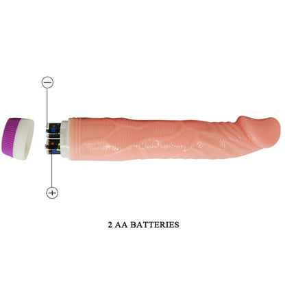 Vibratore naturale realistico BAILE VIBRATORS, 22 cm, dettagli realistici, silicone di alta qualità, ideale per stimolazione.