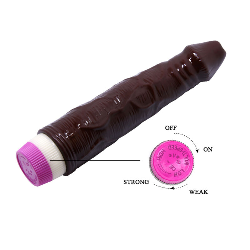 Vibratore Baile Onde di Piacere, 23 cm, colore marrone, con forma ondulata e design ergonomico, prodotto da Baile Vibrators.