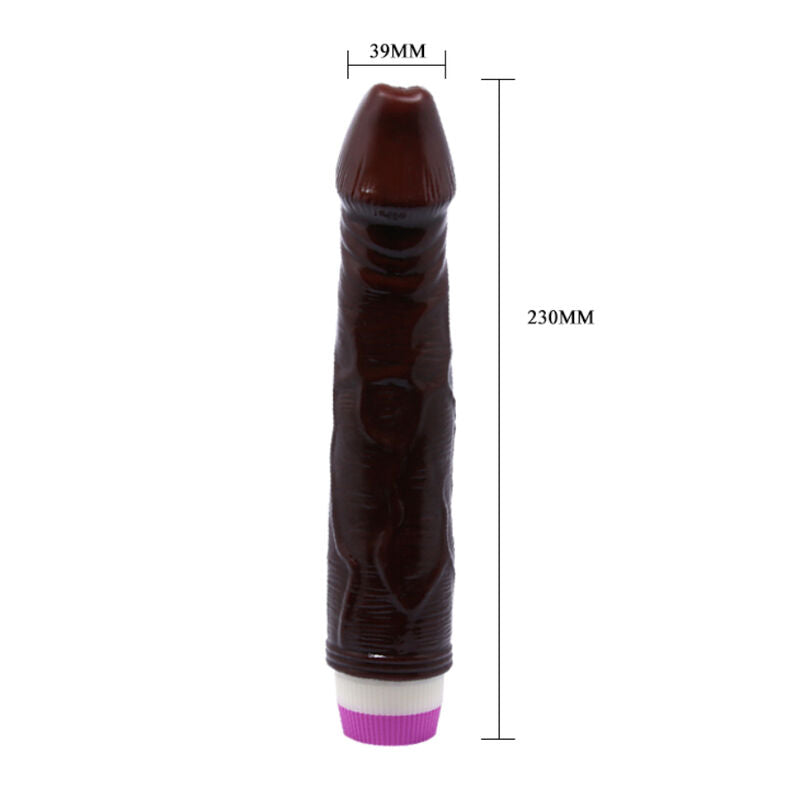 Vibratore a onde di piacere BAILE, 23 cm, colore marrone, con design ergonomico e superficie liscia.
