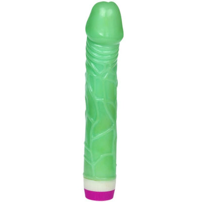 Vibratore Baile Onde di Piacere verde, 23 cm, con forma ondulata e design ergonomico, ideale per stimolazione e piacere.