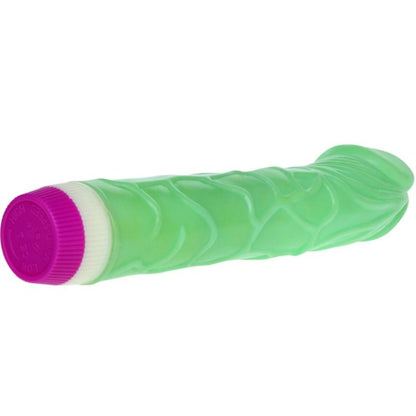 Vibratore Baile Onde di Piacere verde, 23 cm, con forma ondulata e design ergonomico, ideale per stimolazione e piacere.