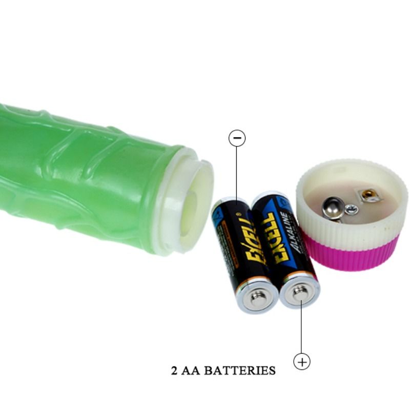 Vibratore BAILE Onde di Piacere verde da 23 cm con forma ondulata, realizzato da BAILE VIBRATORS, per stimolazione intensa