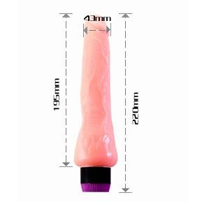 Vibratore realistico BAILE da 19,5 cm, silicone morbido e dettagli realistici, per piacere e stimolazione.