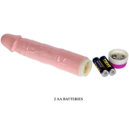 Vibratore realistico per principianti BAILE VIBRATORS, lunghezza 21,5 cm, con dettagli realistici e design ergonomico.