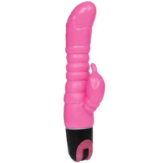 Vibratore rosa BAILE VIBRATORS di 22,5 cm con superficie liscia e design ergonomico, visibile nell'immagine.