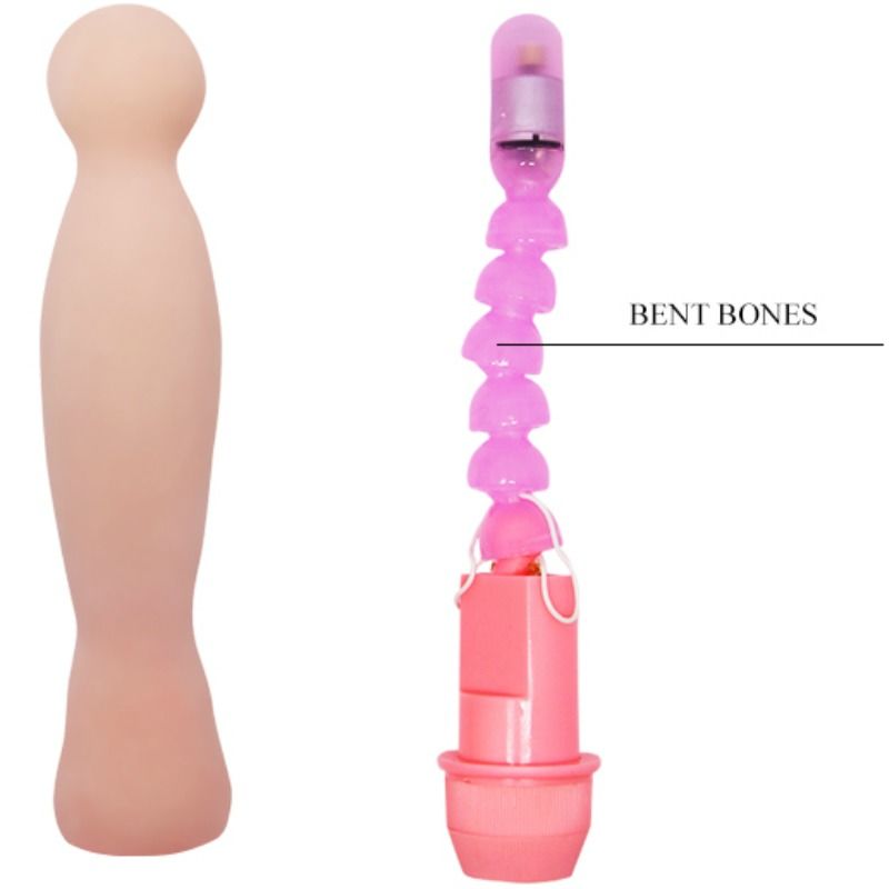 Vibratore sensuale BAILE Flexi Vibe Spine di 22 cm con superficie liscia e flessibile, ideale per stimolazione e piacere.