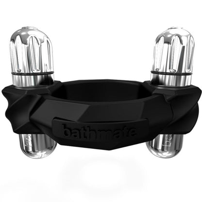 Anello per idroterapia HydroVibe di Bathmate, dispositivo in silicone nero con superficie testurizzata per massaggi e relax.