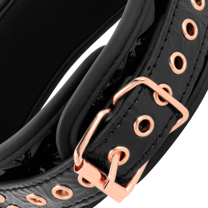 Collare in pelle vegana BEGME BLACK EDITION Premium, design elegante e resistente, con finiture di alta qualità.