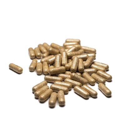 Integratore alimentare Orgasm Glow di Bijoux Au Naturel, confezione da 60 capsule, con istruzioni sul dosaggio e ingredienti naturali.