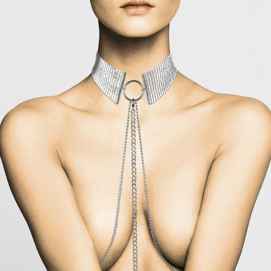 Collana metallica argento BIJOUX DESIRE MÉTALLIQUE, design elegante con dettagli metallizzati e finitura lucida.