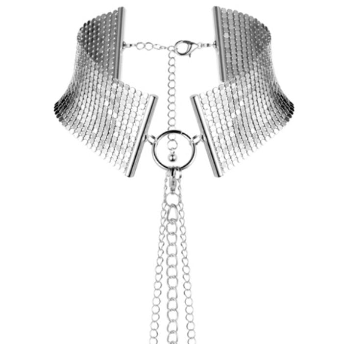 Collana metallica argento BIJOUX DESIRE METALLIQUE, design elegante e moderno, dettaglio lucido e raffinato.