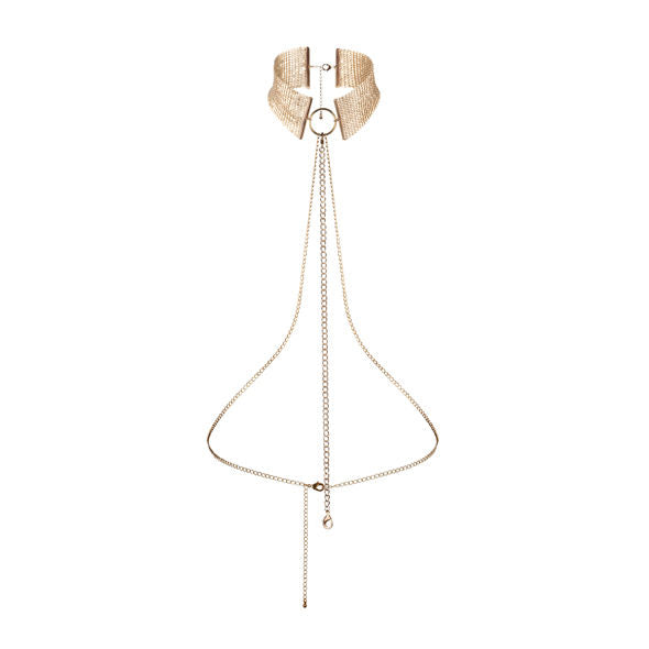 Collana metallica dorata BIJOUX DESIRE MÉTALLIQUE con finiture eleganti, perfetta per uno stile raffinato e moderno.