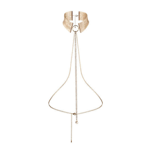 Collana metallica dorata BIJOUX DESIRE MÉTALLIQUE con finiture eleganti, perfetta per uno stile raffinato e moderno.