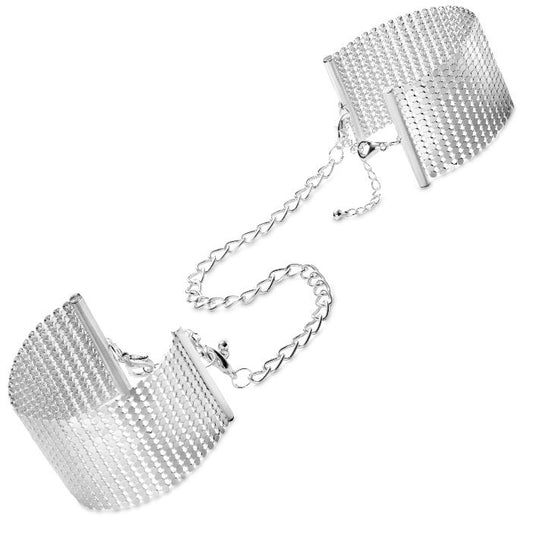 Manette metallica argentata di bijoux Desire Metallique, accessorio di gioielleria dallo stile elegante e moderno.