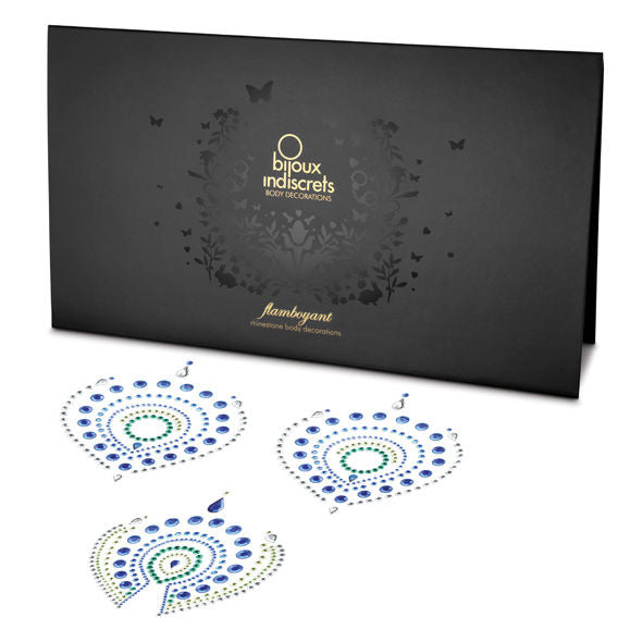 Collana di bijoux indiscreti flamboyant blu e verde di Bijoux Desire Métallique, dettagli colorati e raffinati.