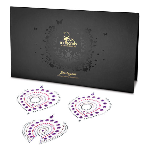 Collana di bijoux Desire Metallique Indiscrets Flamboyant in lilla e rosa, con dettagli eleganti e vivaci.
