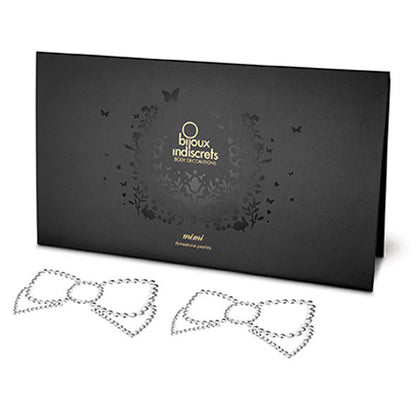 Piercing capezzoli in argento BIJOUX Jewelry con fiocco MIMI, elegante e delicato accessorio per il corpo.