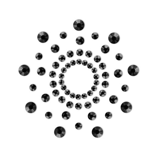 Orecchini indossati della linea Bijoux Indiscreti Mimi Nero di Bijoux Jewelry, design elegante e nero brillante